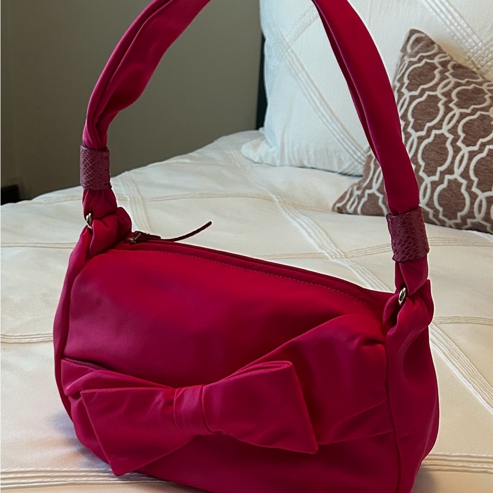Kate Spade Vibrant Pink Bow Shoulder Bag